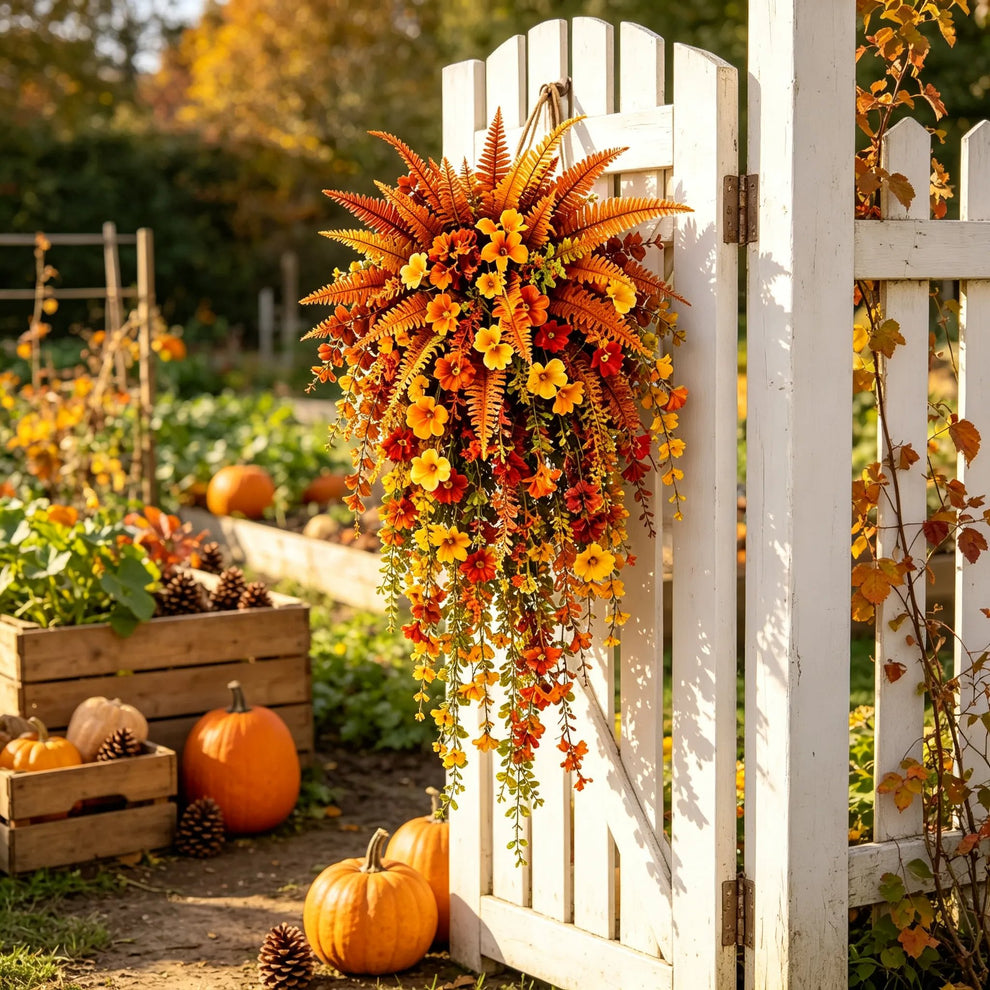 🔥 TODAY ONLY🍂 Artificial Fern for Fall Porch & Door Decor