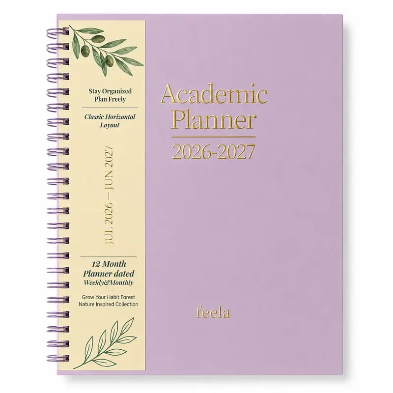 🧑‍🏫📔Shuttle Art Academic Year Planner | July 2026- June 2027, Growth Tree Design For School year