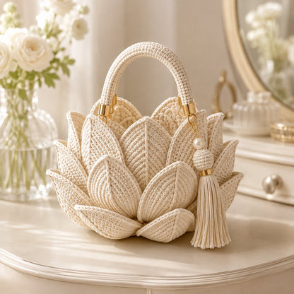 🌸👜Viral 3D Crochet Petal Handbag