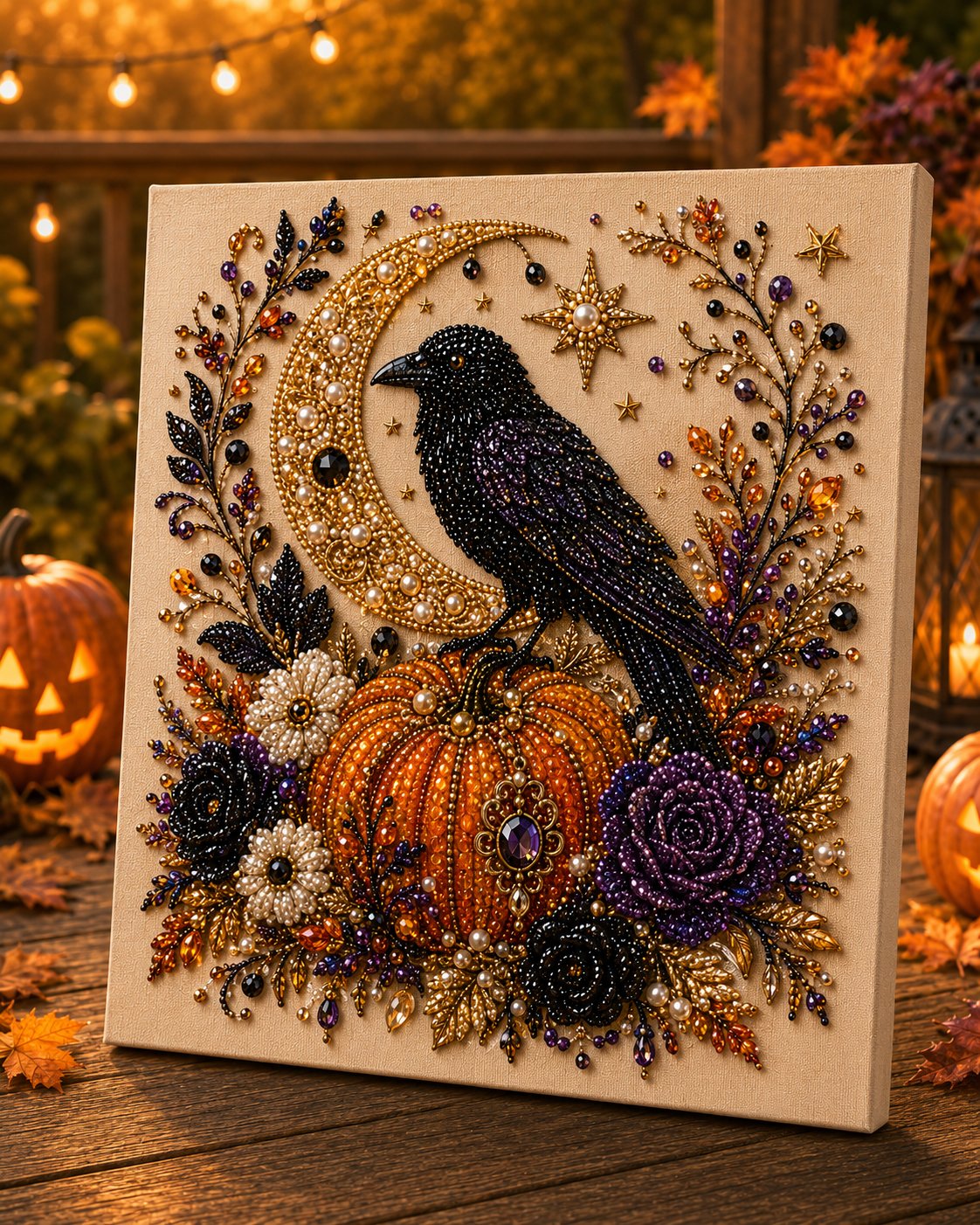 💥LAST DAY  55% OFF👻✨ Halloween Pearl Art DIY Kit – Turn Tiny Pearls into Spooky-Cute Magic