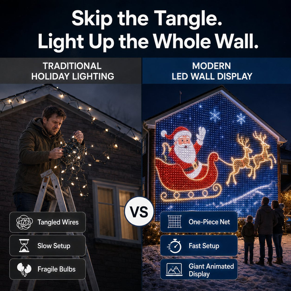🔥 50% OFF Smart LED Christmas Lights ✨ Turn Your Tree Into A Magical Light Show