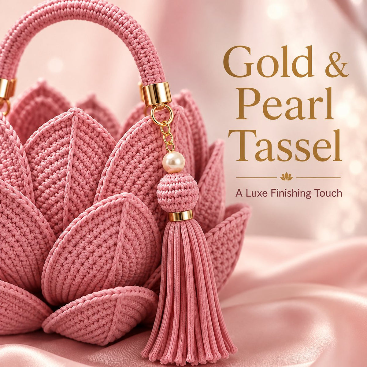🌸👜Viral 3D Crochet Petal Handbag