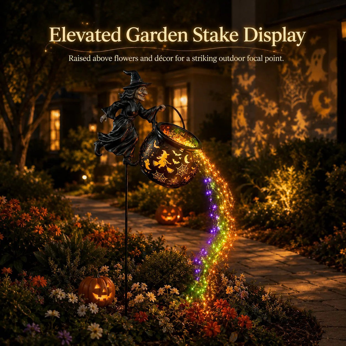 🔥 Last Day 57% OFF ❤️ Halloween Witch Cauldron Garden Light