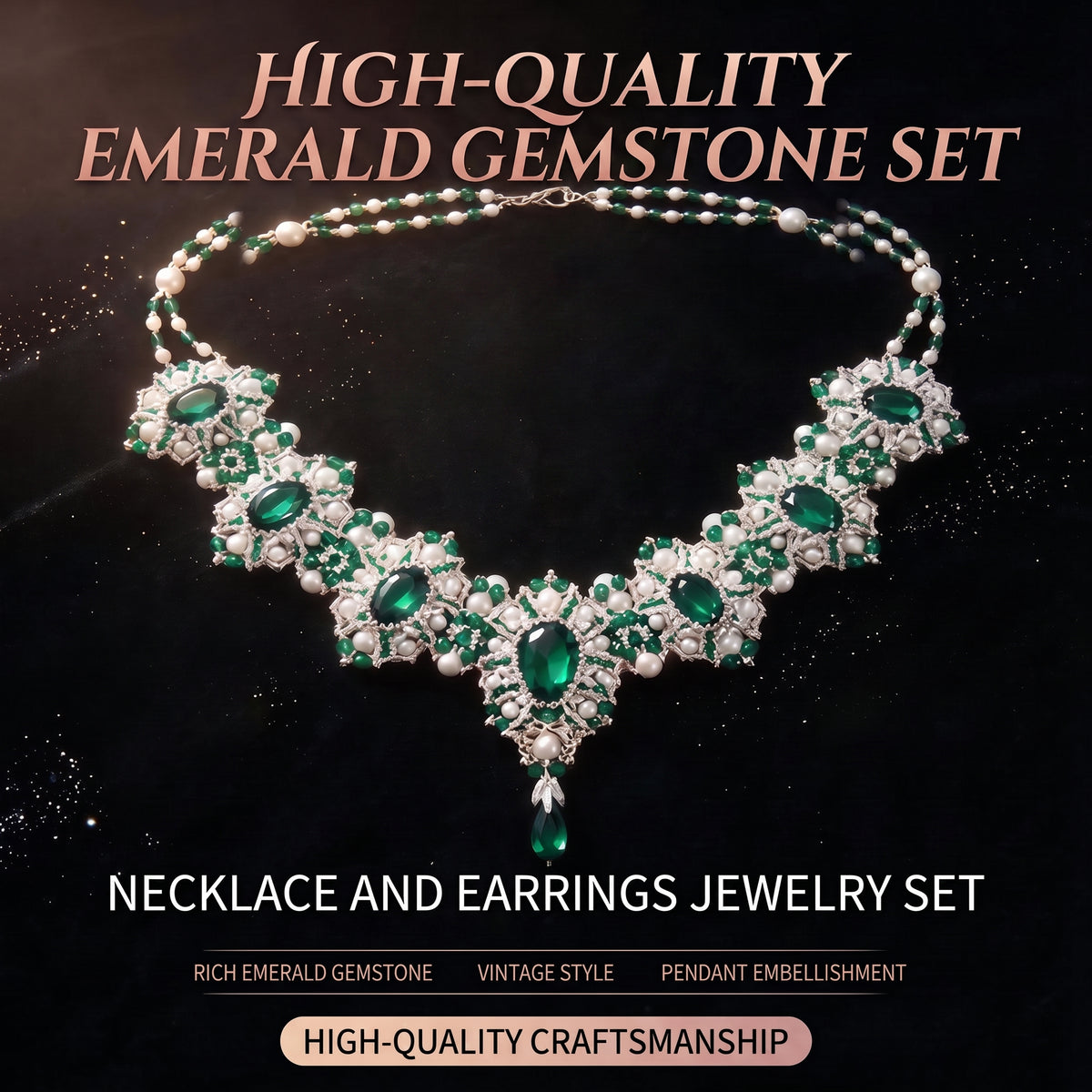 📿✨ Relaxing & Beginner-Friendly — Vintage-Inspired Necklace & Earrings DIY Kit