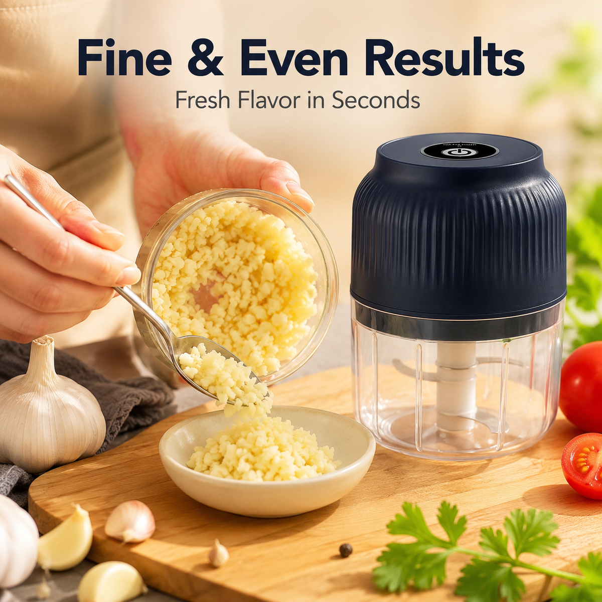 Hot Sale✨ Mini Electric Food Chopper – One-Press Garlic & Veggie Prep 🍳🥕🧄