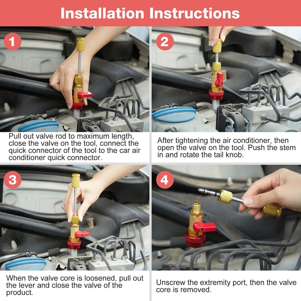 ⭐2026 USA Sale: Up to 50% OFF -🚗Home & Auto AC Valve Core Remover Installer Tool 💨