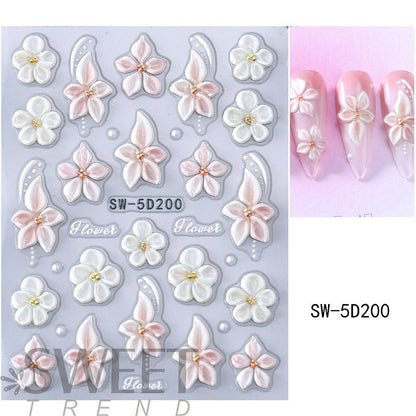📢📢Buy 1 Get 1 Free !! ⏰5D Floral Nail Stickers