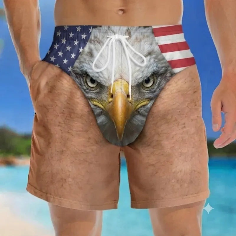 🔥 55% OFF –Custom Funny Patriotic Men’s Swim Trunks