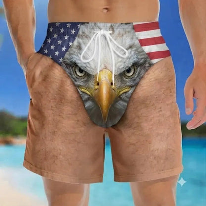 🔥 55% OFF –Custom Funny Patriotic Men’s Swim Trunks