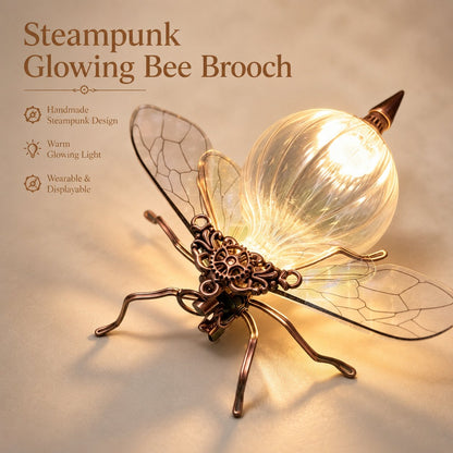 Steampunk Glowing Bee Brooch