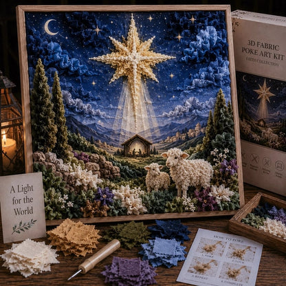 🧘Relaxing & Beginner-Friendly-✝️3D Christian Fabric Poke Art Kit