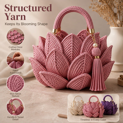🌸👜Viral 3D Crochet Petal Handbag
