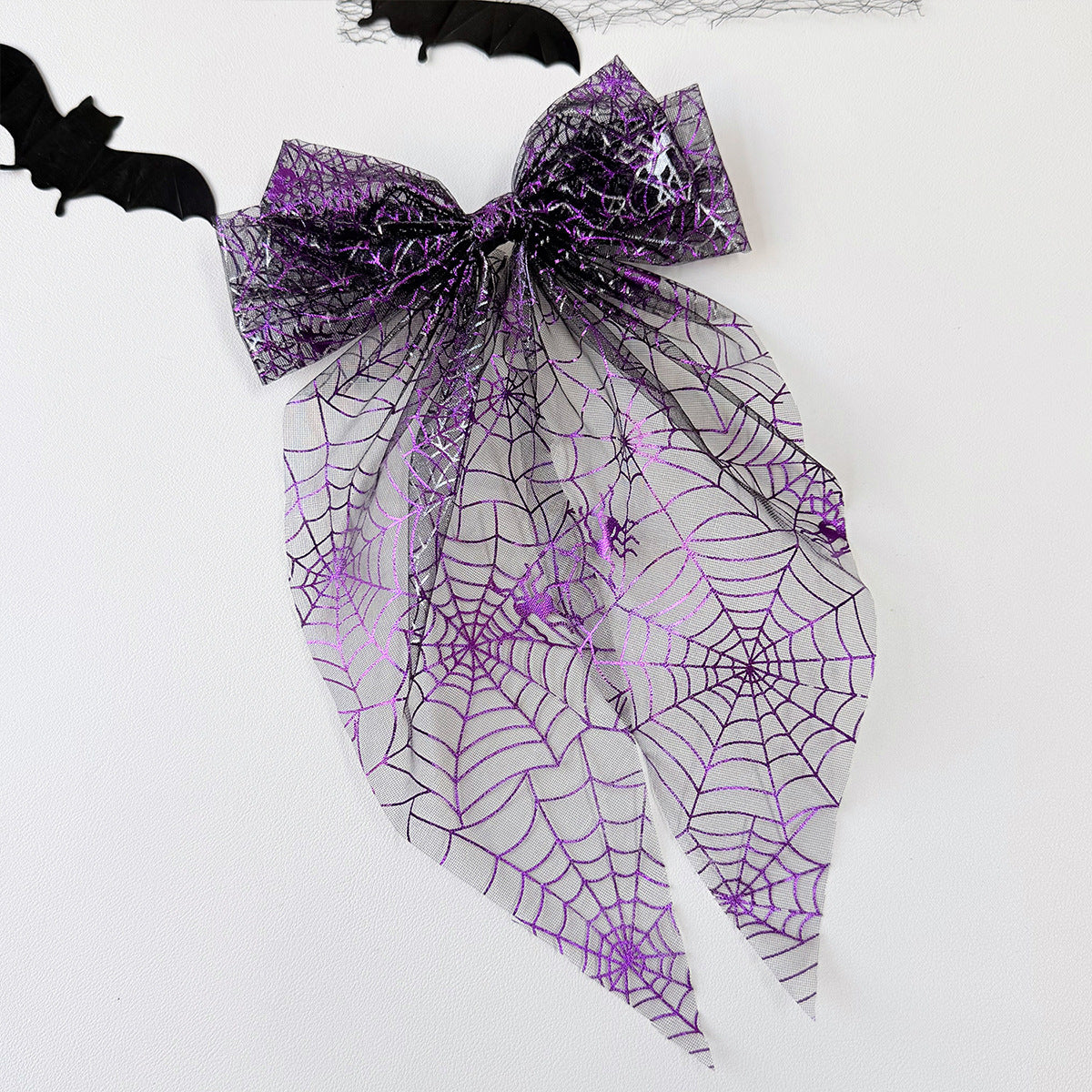 🖤The Spooky-Chic Hair Accessory Everyone Will Notice -Your Halloween Hair Needs This Spiderweb Bow 🎀