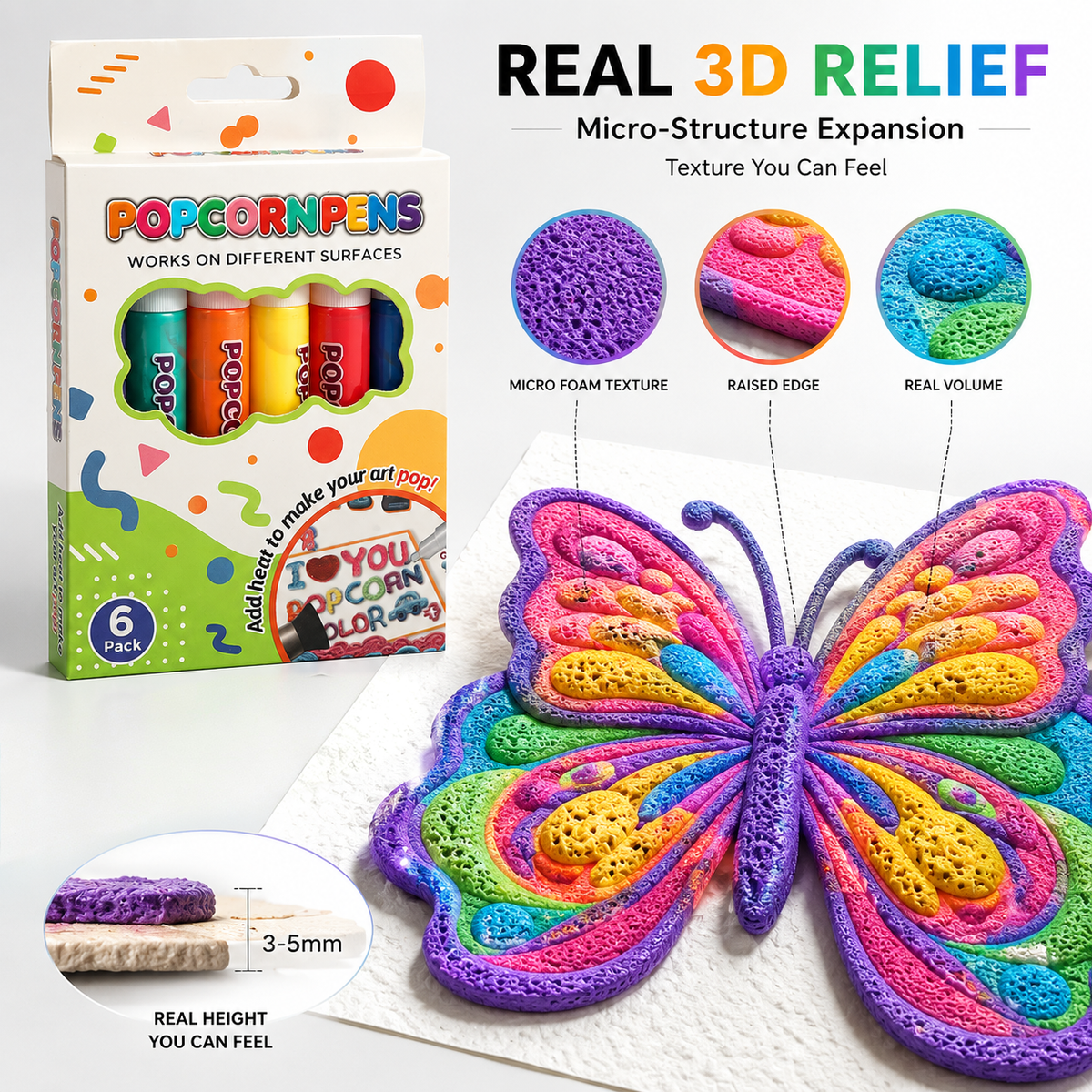 🔥Last Day Promotion 60% OFF丨vistorao® 🖍️3D Relief Art Pen – Turn Flat Drawings Into Touchable 3D Art🪄