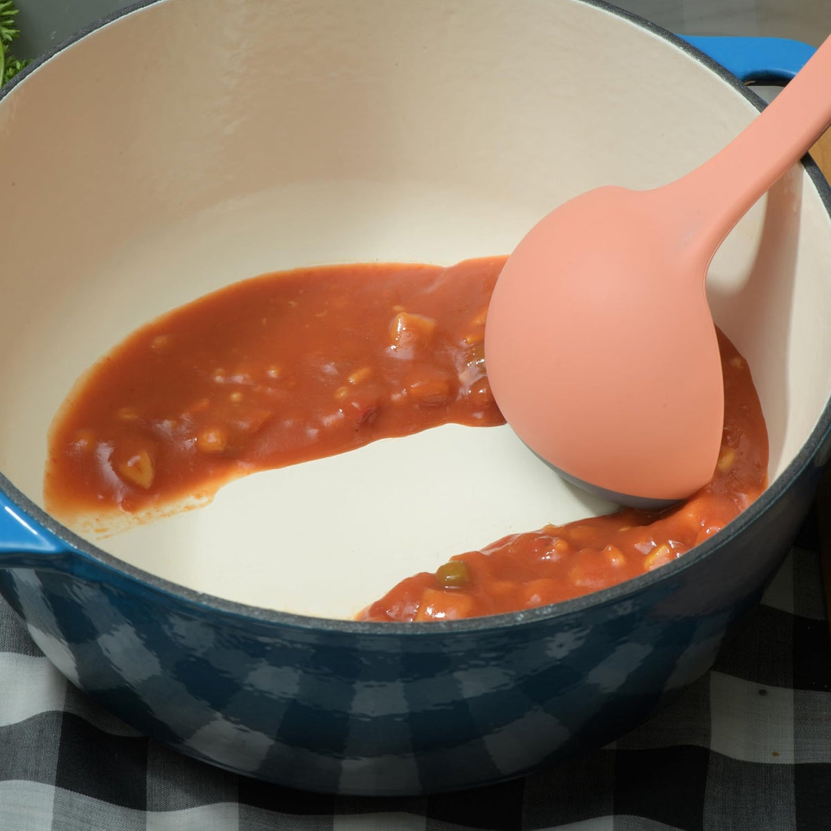 🥄 Flexible Silicone Spatula Ladle – Scoop, Stir & Scrape with Ease