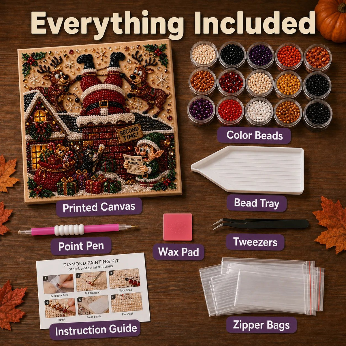 🎄 LAST DAY 49% OFF🧘 Relaxing & Beginner-Friendly🎄 Premium 3D Pearl Christmas Art Kit – ✨Relaxing DIY Craft to Create Stunning Christmas Artwork