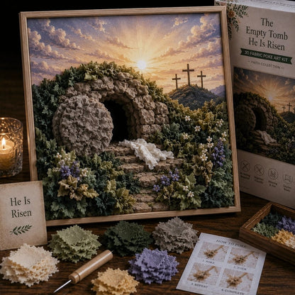 🧘Relaxing & Beginner-Friendly-✝️3D Christian Fabric Poke Art Kit