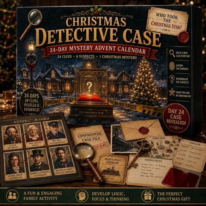 ⏳ Last Day 50% OFF – 🎁✨ 24-Day Mystery Adventure Advent Calendar Collection | 24 Clues, Hands-On Puzzles & One Final Reveal