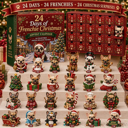 ⏳ 50% OFF TODAY– 🐶 24-Day French Bulldog Christmas Advent Calendar | 24 Unique Collectible Frenchie Characters with Different Outfits, Personalities & Daily Holiday Surprises 🎄✨