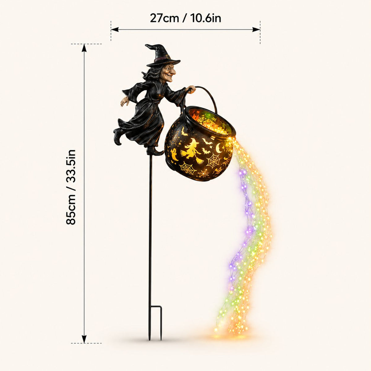 🔥 Last Day 57% OFF ❤️ Halloween Witch Cauldron Garden Light