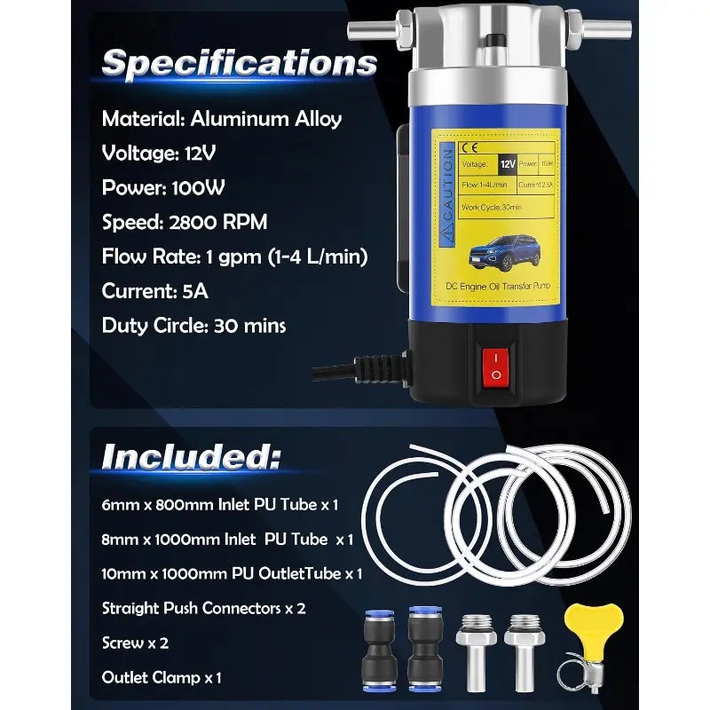 🔥HOT SALE 50% OFF⛽ 12V 100W Efficient Powerful Self-Priming Oil Pump