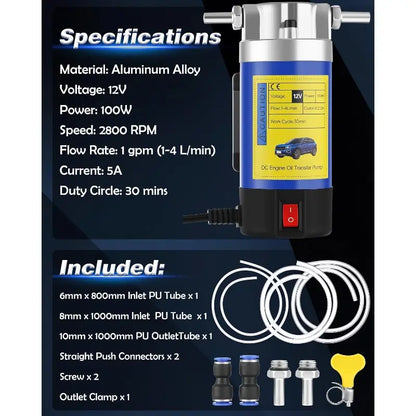 🔥HOT SALE 50% OFF⛽ 12V 100W Efficient Powerful Self-Priming Oil Pump