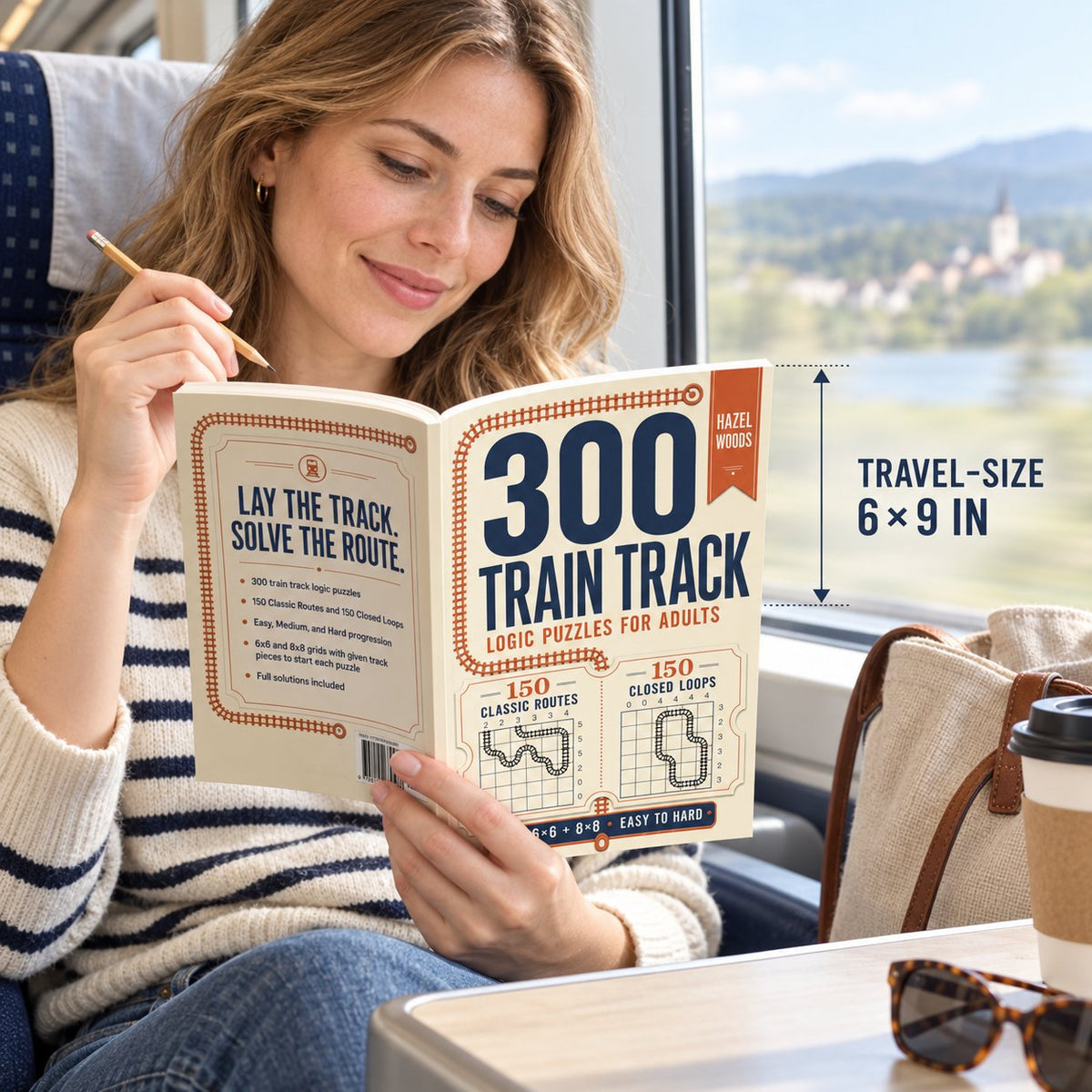 ✨Train Route & Closed Loop Puzzles | 300 Logic Challenges, Great Gift For Puzzle & Train Lovers