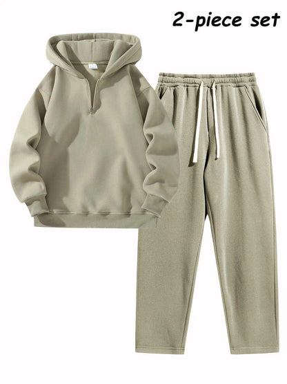 ⚡Hot Sales 50% OFF🔥Men's Plain Two-piece Casual Sporty Sweatsuit Set