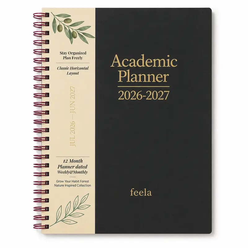 🧑‍🏫📔Shuttle Art Academic Year Planner | July 2026- June 2027, Growth Tree Design For School year