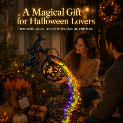🔥 Last Day 57% OFF ❤️ Halloween Witch Cauldron Garden Light