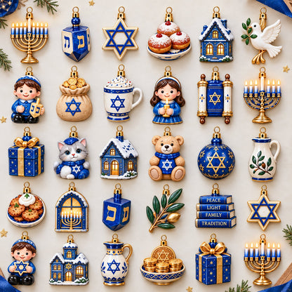 🕎 24 Little Ornament of Hanukkah Magic
