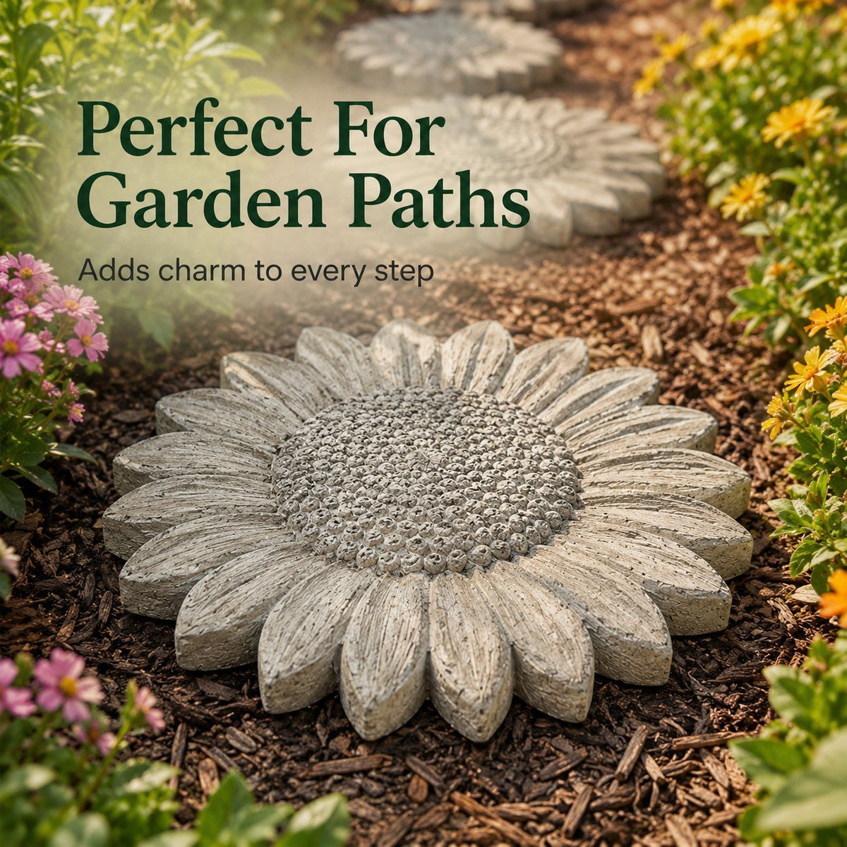 💥 LAST DAY 55% OFF - 🌻 Reusable Sunflower Stepping Stone Mold