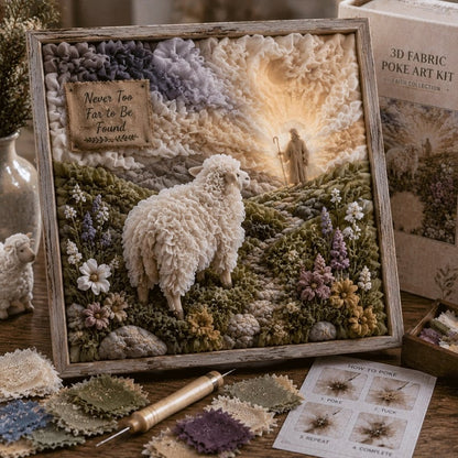🧘Relaxing & Beginner-Friendly-✝️3D Christian Fabric Poke Art Kit