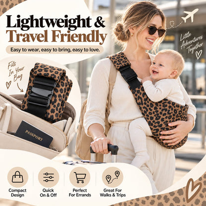 🐆Leopard Print Lightweight Baby Crossbody Carrier