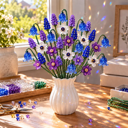 🧘Relaxing & Beginner-Friendly-Beaded Wildflower Bouquet Kit DIY🌷