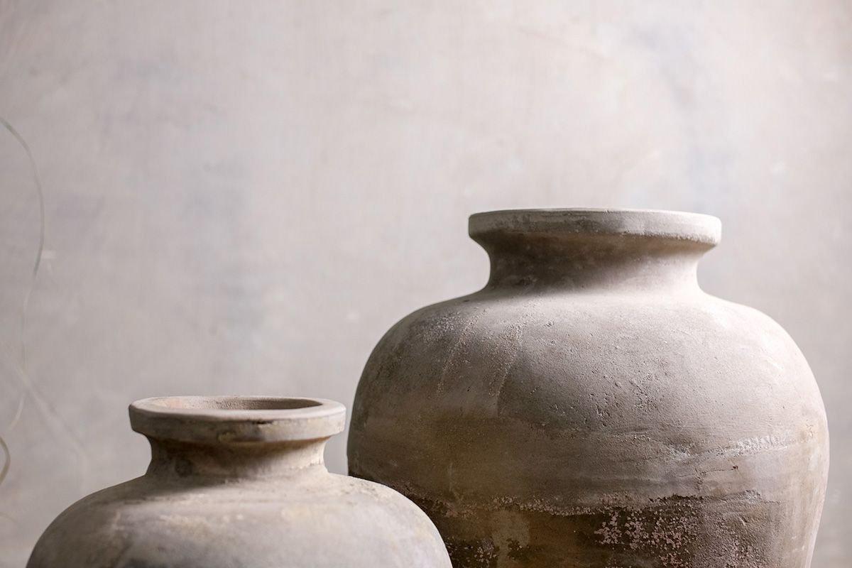 Nkuku Affiti Clay Tapered Pot – Small