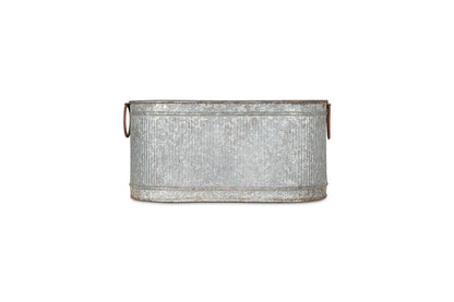 Nkuku Akasa Trough Planter – Zinc