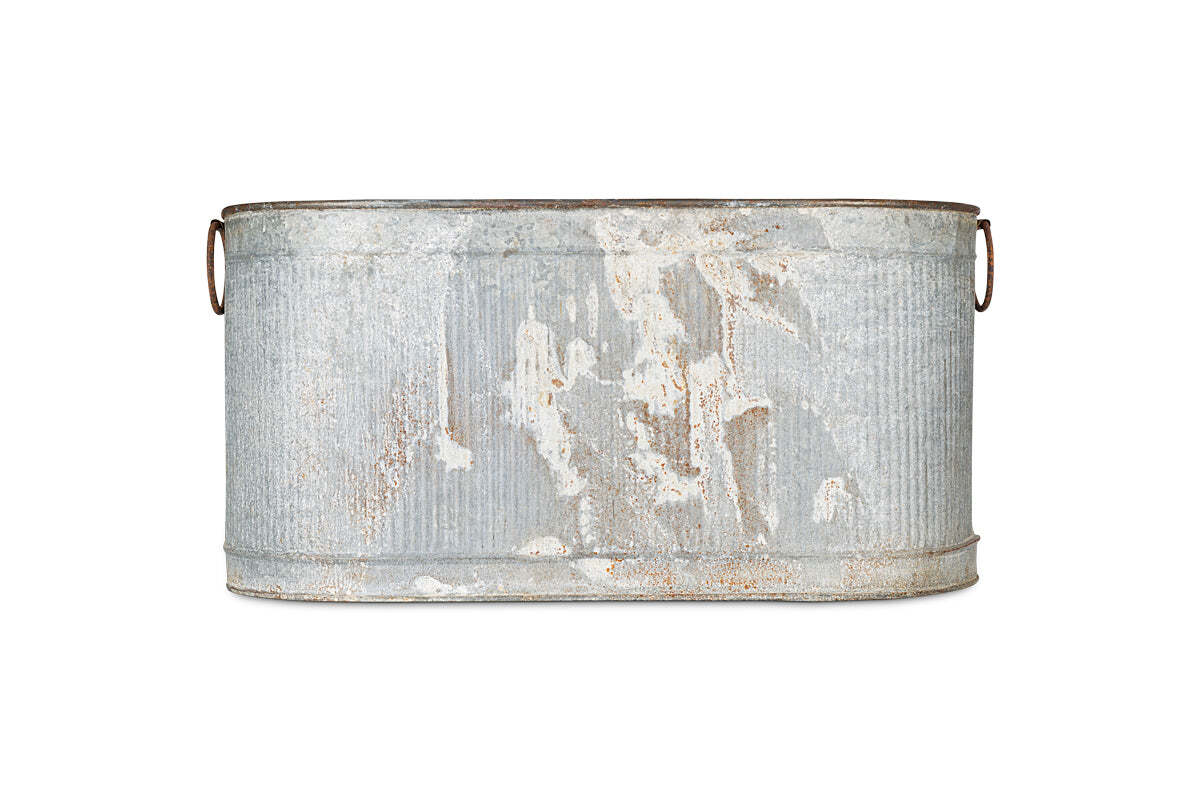 Nkuku Akasa Trough Planter – Zinc