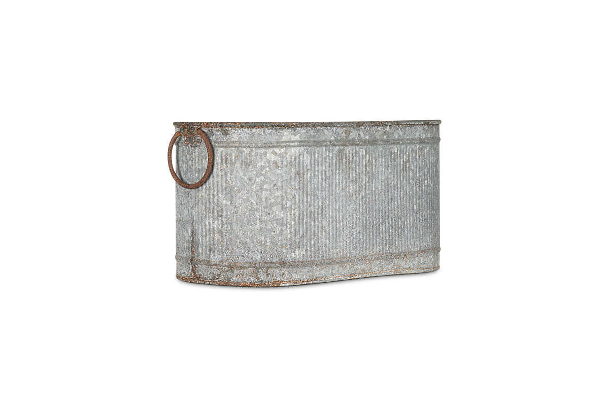 Nkuku Akasa Trough Planter – Zinc
