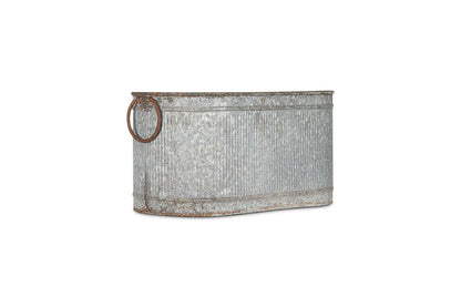 Nkuku Akasa Trough Planter – Zinc