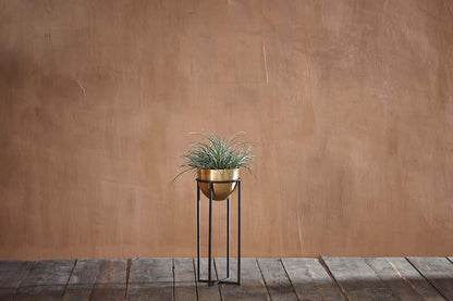 Nkuku Atsu Brass Planter Stand