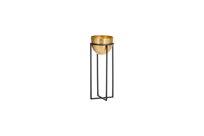 Nkuku Atsu Brass Planter Stand