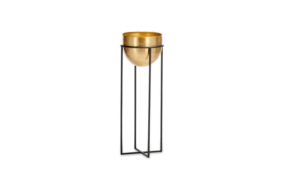 Nkuku Atsu Brass Planter Stand