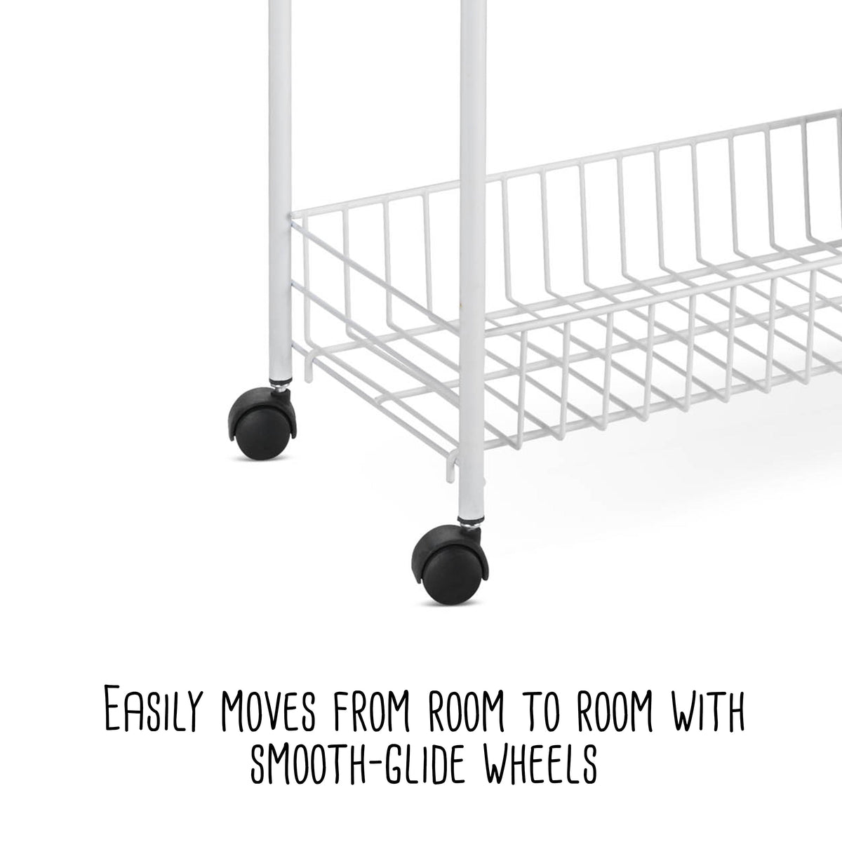 White 3-Tier Narrow Utility Storage Cart