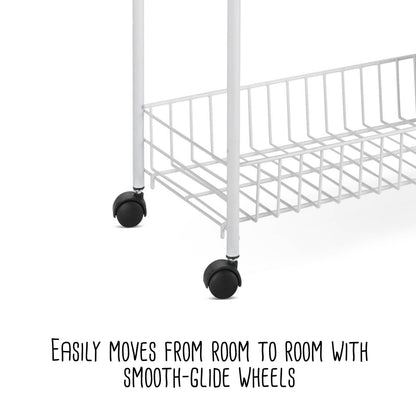 White 3-Tier Narrow Utility Storage Cart