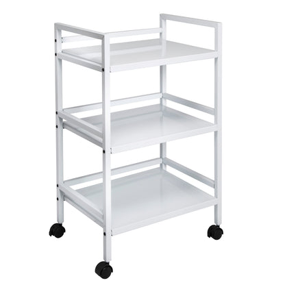 White Metal Multi-Purpose Rolling Cart