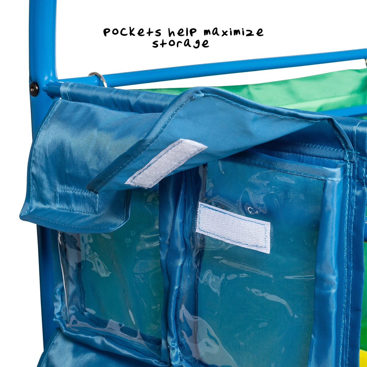 Blue 3-Tier Rolling Teacher's Activity Cart
