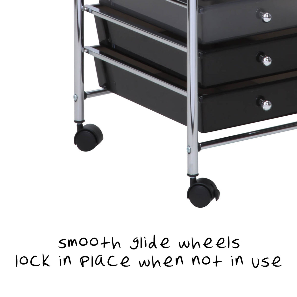 Gray 10-Drawer Rolling Storage Cart