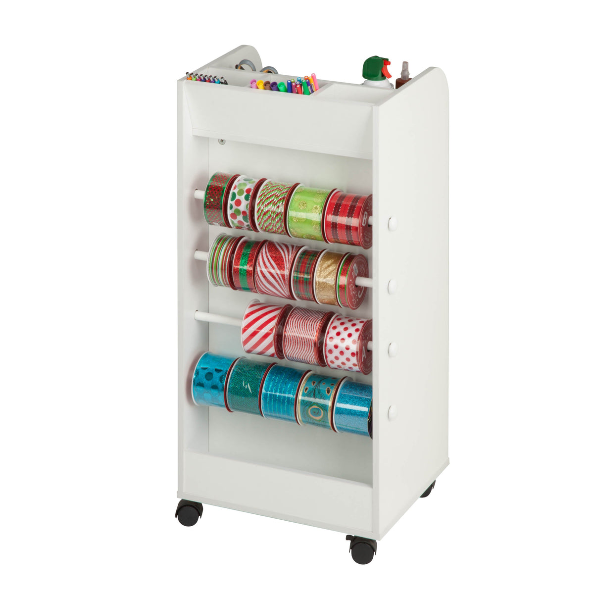 White 3-Drawer Craft Storage Cart