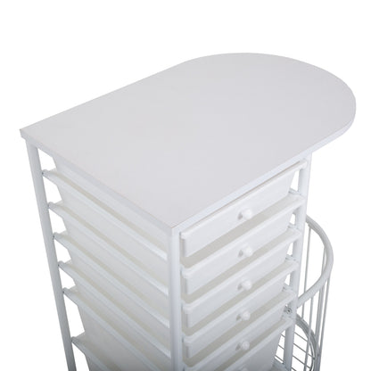 White 7-Drawer Rolling Craft Storage Cart